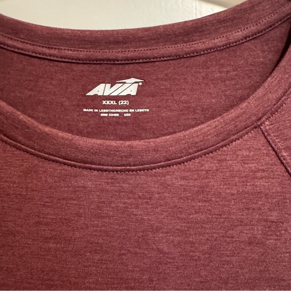 Avia Commuter SS Tees XXXL 22, Elegant Mauve, Black Soot NWT set of 2 - Picture 4 of 13